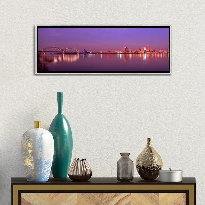 iCanvas "Night Memphis TN" by Panoramic Images Framed Bed Bath